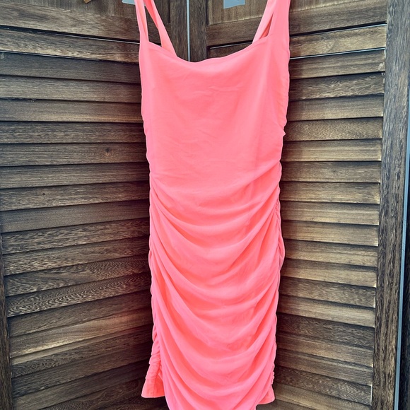 Lulus Ruched Mini Dress - Picture 3 of 9